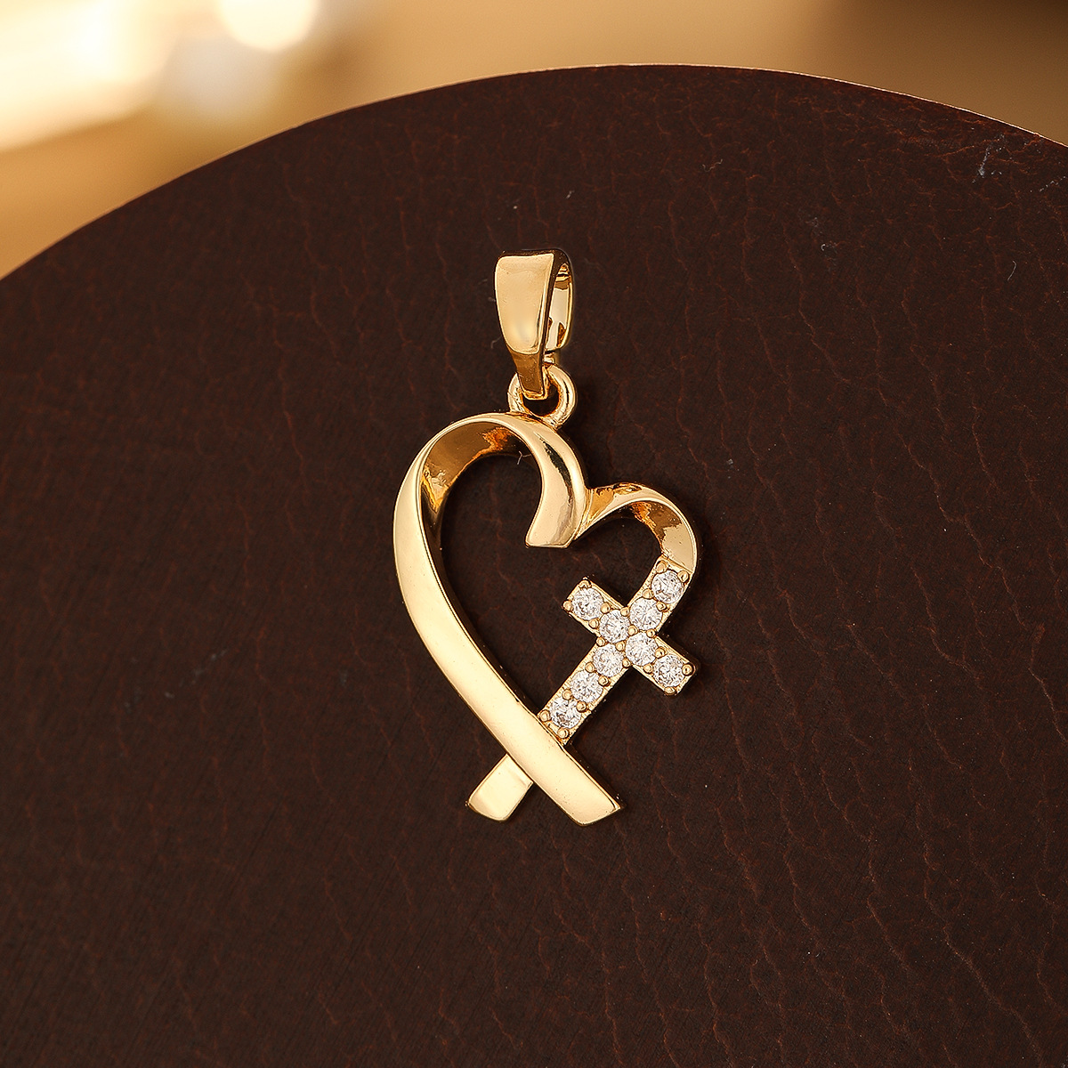 7g Weight Pendant Jewelry Making Type 14 * 24mm, 18*28mm, 22*30mm Jewelry Making Size Zircon Inlay Material DIY Jewelry Accessories Classification 1 Piece Quantity Copper Material Cross, Heart Shape Pattern Inlay Design Casual, Simple Style Style 1 Piece 14 * 24mm 18*28mm 22*30mm Copper Zircon Cross Heart Shape Pendant 3