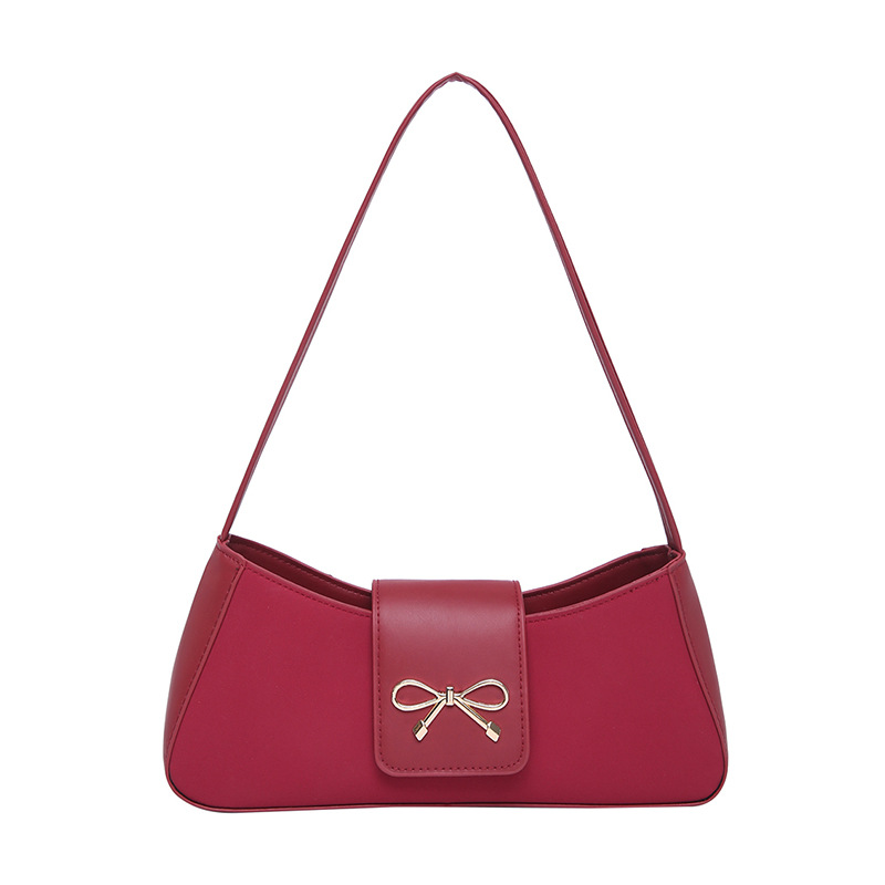 Arco de moda coreana temperamento bolso de hombro para mujeres 2025 primavera nuevo bolso bajo la braza dulce bolso cuadrado