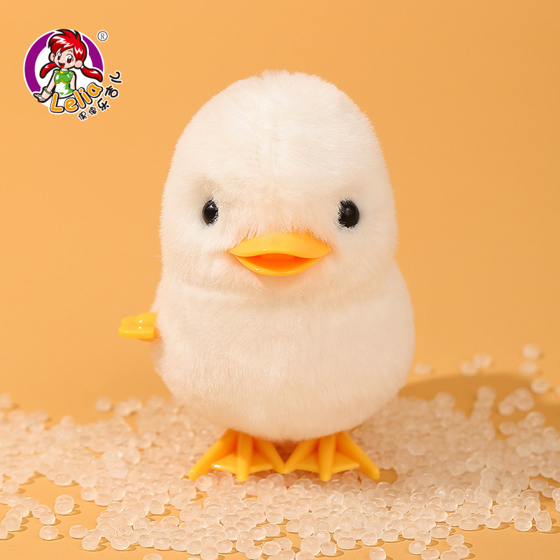 Pollo amarillo juguete de peluche muñeca de simulación pollo bebé puede correr lindo salto gallo niño pato amarillo