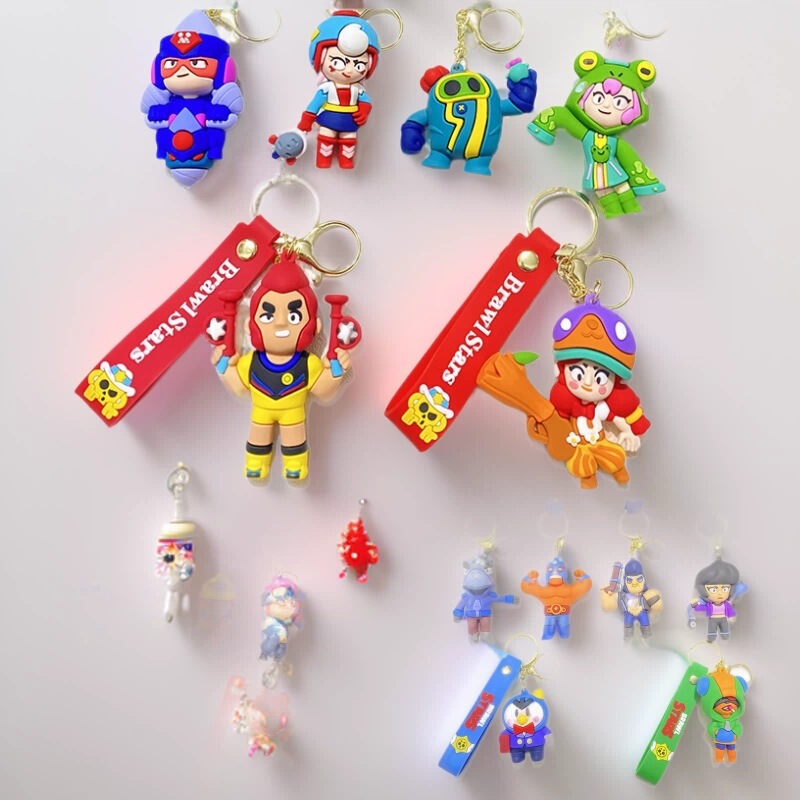 Cross-border mobile game Brawl Stars Spike keychain cartoon figure car keychain accessory backpack pendant Cross-border mobile game Brawl Stars Spike keychain cartoon figure car keychain accessory backpack pendant