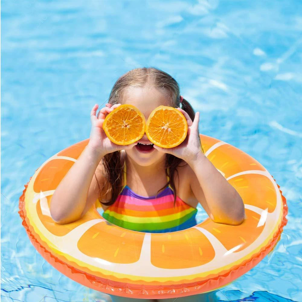 Амазонка Горячие продажи фруктов плавательные кольца взрослые дети толстые ПВХ воды плавающие Оранжевый Арбуз Лимон плавательное кольцо
