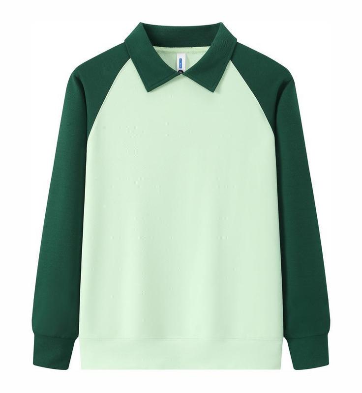 卫衣定制印字logo餐饮奶茶店翻领长袖polo衫拼色宽松团体工作服装|undefined