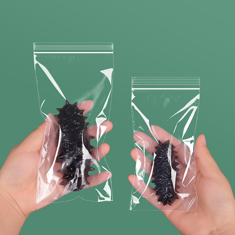 Ready-to-eat Dalian sea cucumber independent packaging bag single transparent ziplock bag Dalian sea cucumber sealed bag plastic bag wholesale