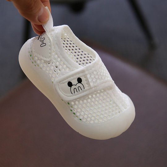 Children's fly woven shoes men's and women's toddler shoes breathable mesh sports shoes soft bottom young children's baby net shoes foreign trade