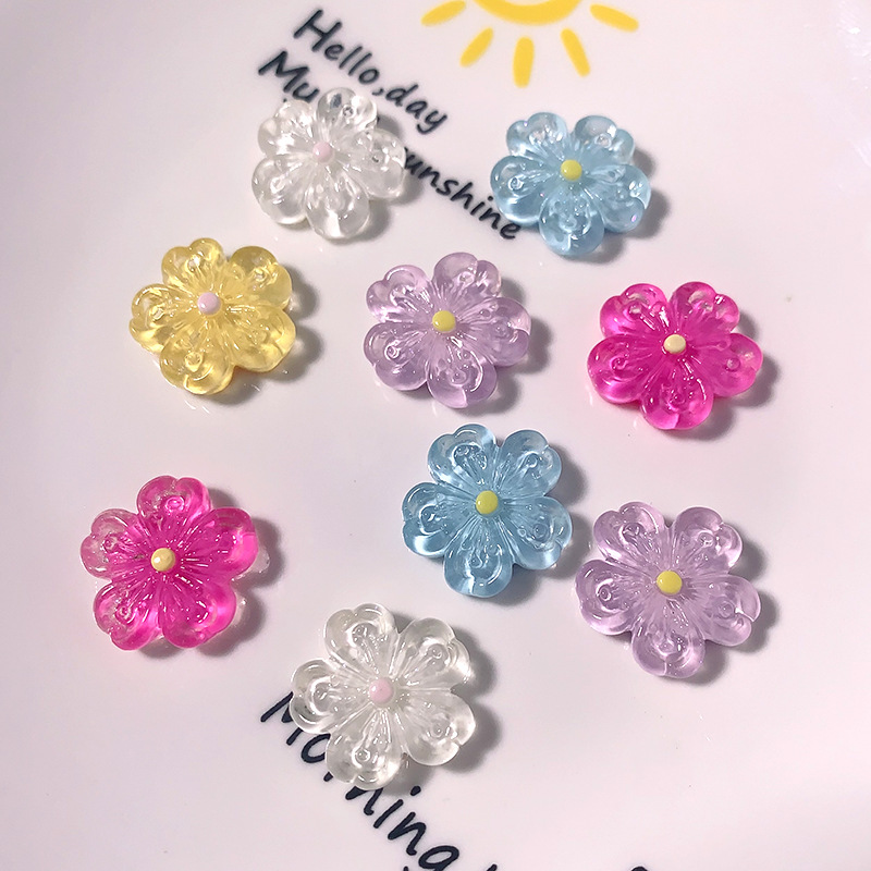 Accesorios transfronterizos de resina de cereza diy clips para el cabello accesorios para el cabello estuche de teléfono móvil material de colgante hecho a mano taza de agua botón de zapato