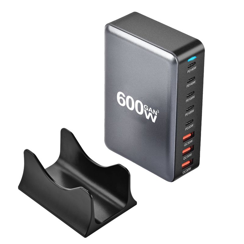 新しい 600 ワット窒化ガリウム PD3.1 デスクトップ充電器 5C3A 充電器多機能 PD 高速充電アダプタ|undefined