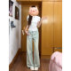 American Style Nostalgic Light Color High Waist Jeans Women's Summer 2025 Thin Loose Straight Dosing Tall Wide Leg Pants