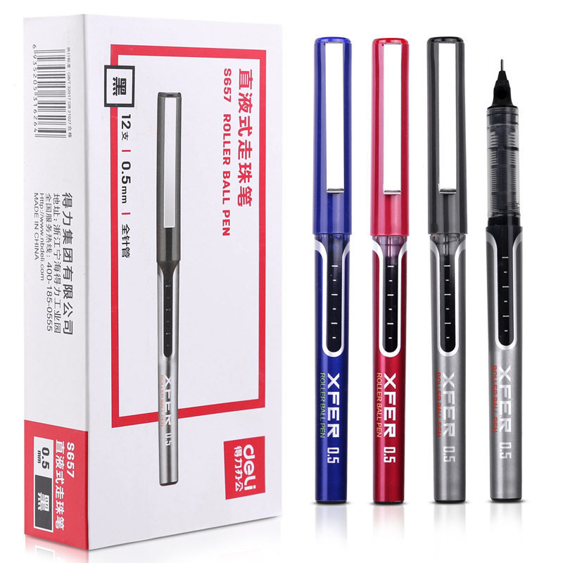 Deli Direct Liquid Ball Pen S657 Writing Pen for Students' Homework