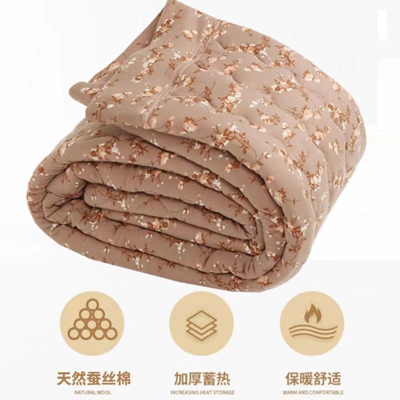 Women's Print Cotton Pants Cashmere Silk Filled Thick Plus Size High-Waisted Loose Body Shaping Base Warm Cotton Pants