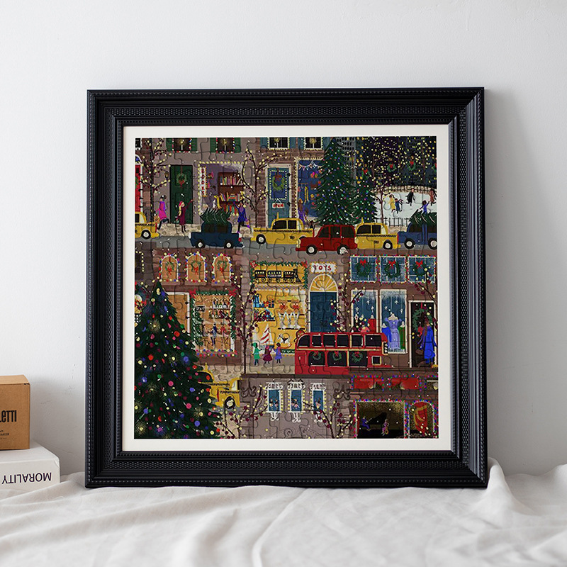 Winter Lights Christmas Puzzle Photo Frame Wall Hanging DIY Picture Frame Mounting Galison Christmas Gift Photo Frame Display Stand Wholesale