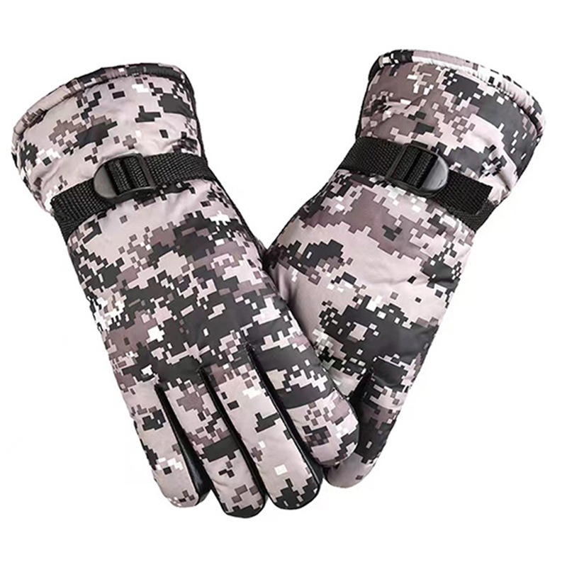 Gants d'hiver unisexes en velours épais pour étudiants, antidérapants, froids et chauds, pour fans militaires, ski, gants de sport en plein air, camouflage_voghion.com