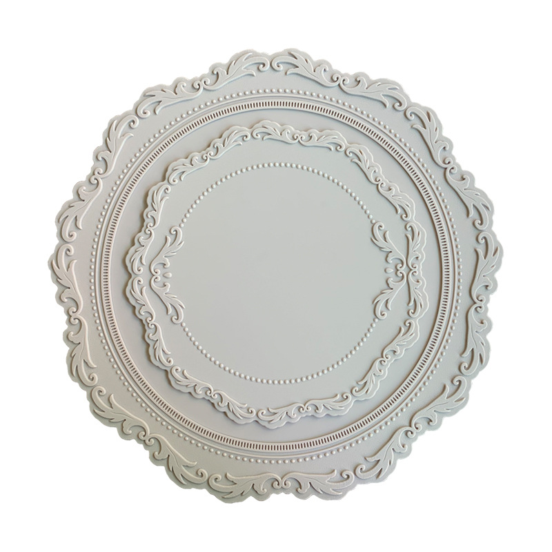 Estera de aislamiento resistente a altas temperaturas de silicona anti-escaldado estera de mesa hogar engrosada estera taza estera Tazón estera patrón en relieve mantel individual