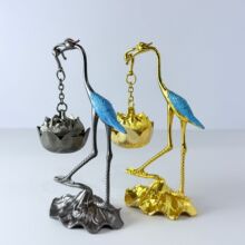 小仙鹤香炉莲花吊炉创意摆件家用香薰炉沉香檀香线香小祥云香薰炉