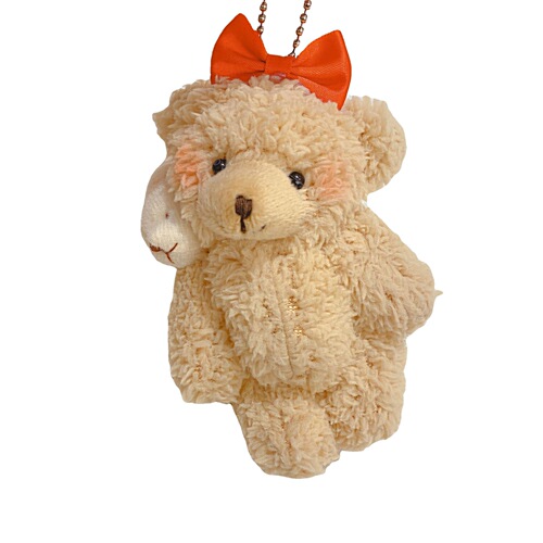 Creative handmade blush bear pendant cute plush doll cartoon jointed bear claw machine doll bag keychain