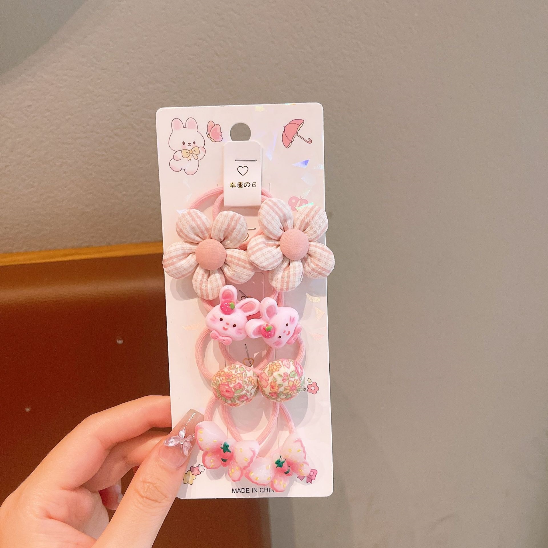 Flores lindas para niños, correa de goma, flores dulces, cuerda de cabeza encantadora, no lastimar el cabello del bebé, correa de goma, pareja de chicas rojas