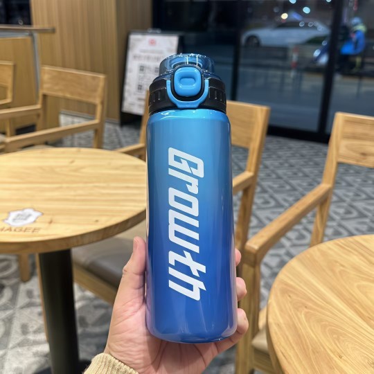 Himbedi simple taza de agua de alto valor facial portátil para niños y niñas estudiantes 750ml taza de plástico de gran capacidad con paja