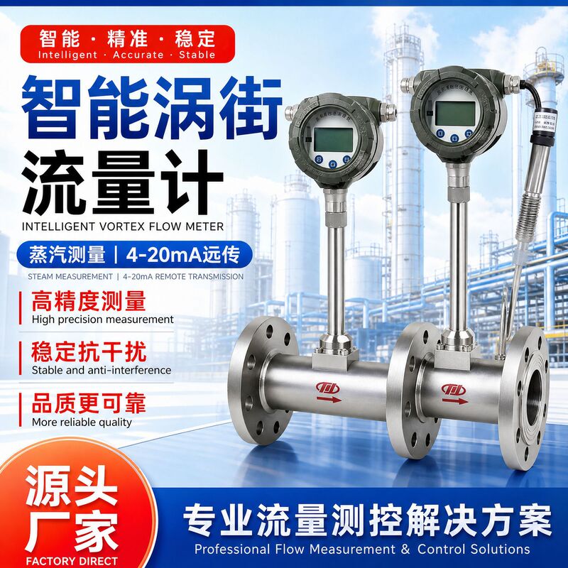 Brand New Genuine Chongqing Chuan Yi Vortex Flow Meter Intelligent Electromagnetic Flow Meter Steam Measurement 4-20Ma Remote Transmission