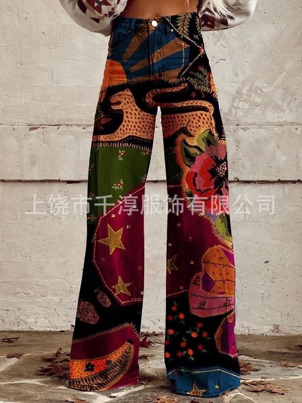 スポット卸売人気独立系サイト Xiyin AliExpress ヨーロッパとアメリカの貿易大きいサイズの女性のカジュアルパンツ薄い模造ジーンズ|undefined
