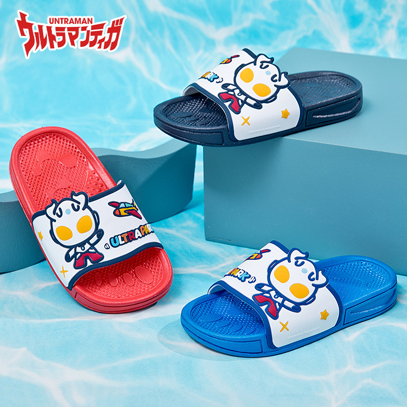 Ultraman Slippers New Summer Children's Non-slip Soft Sole Indoor Home Cute Cartoon Baby Outer Wear Beach Shoes