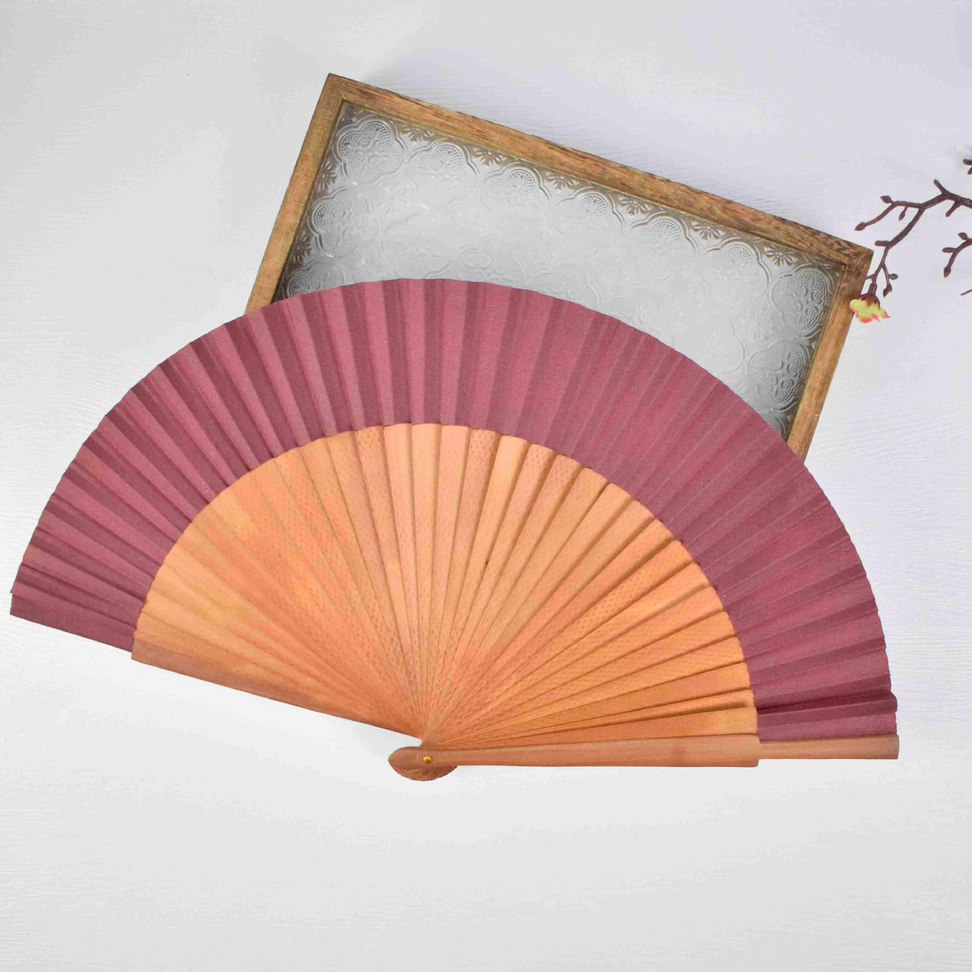 34 poliéster cuadrado ventilador de algodón brillante textura cepillo tung óleo hierro hueso de madera ventilador de madera español hermoso ventilador de regalo hecho a mano