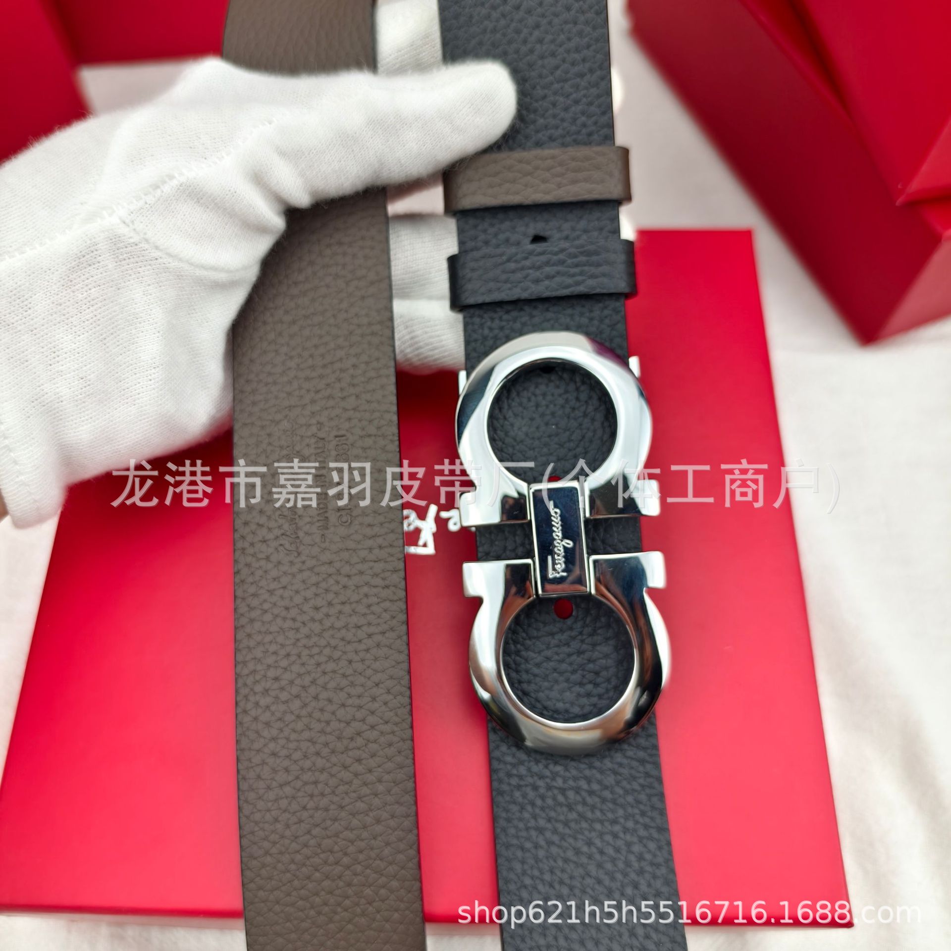 리치 패턴 실버 버클