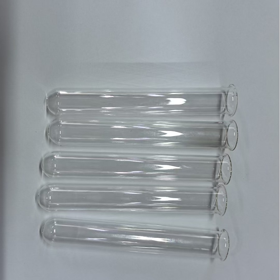 厂家供应玻璃试管 平口圆底 平底试管卷口15*100试管量大优惠