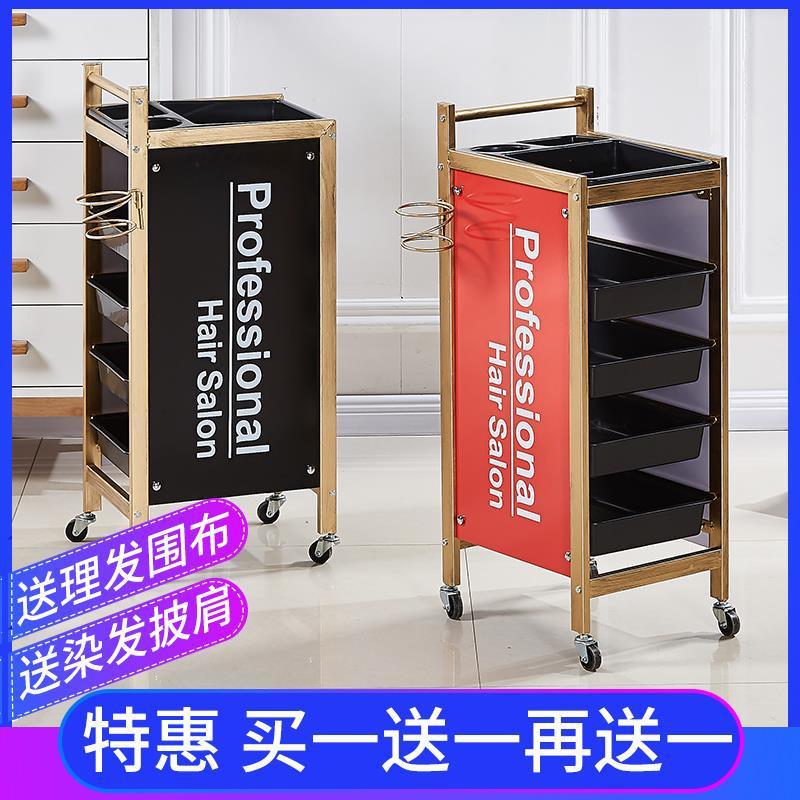 复古美发车发廊手推车杠车美容小推车理发店烫染工具车包邮特价