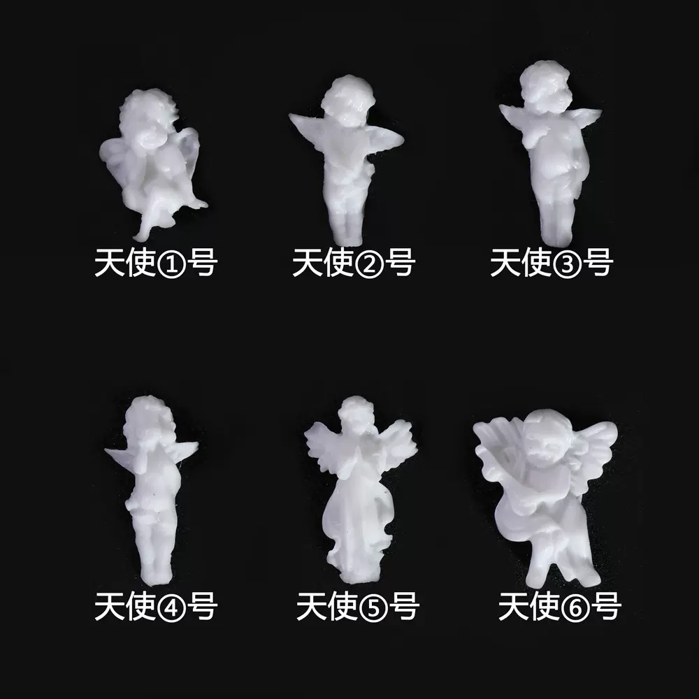 厂家直供 新款巴洛克美甲树脂天使小饰品手机壳装饰配件个性装饰