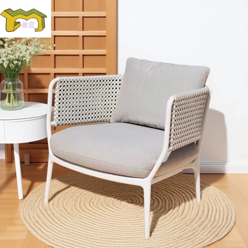 户外庭院藤制沙发花园别墅阳台网红家具酒店咖啡厅桌椅茶几三件套