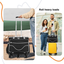 亚马逊定制室外教师收纳包 可折叠文件收纳拉杆包 可拆卸单肩包