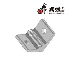 铝型材欧标40槽10系列连接配件挤压角码欧标45系列欧标10系列