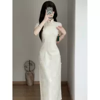 Новый китайский Cheongsam Летнее шампанское помолвка высокого класса темперамент улучшенный молодой девушки платье новый 2025