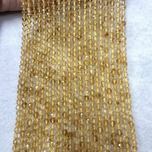 世之勋水晶  天然暴力黄刻面黄水晶DIY半成品饰品配件 工厂 批发