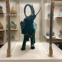 厂家供货可定制吉象如意铜雕摆件办公室家居收藏品展示架摆件黄铜