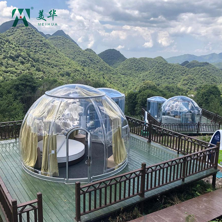 [Ventas directas de fábrica] Internet celebridad burbuja casa PC cielo estrellado B & B camping habitación transparente reloj al aire libre en cielo estrellado Casa