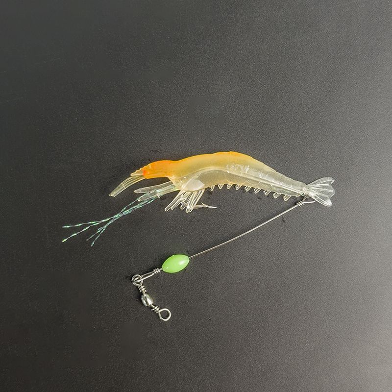 Luya cebo nocturno falso camarón cebo biónico simulación boquilla de caparazón suave pescado negro con gancho de fábrica de cebo de peces comercio mayorista