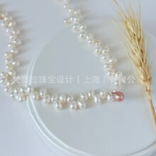 表皮光滑米珠项链S925银珍珠项链少女感珍珠饰品源头批发淡水珍珠