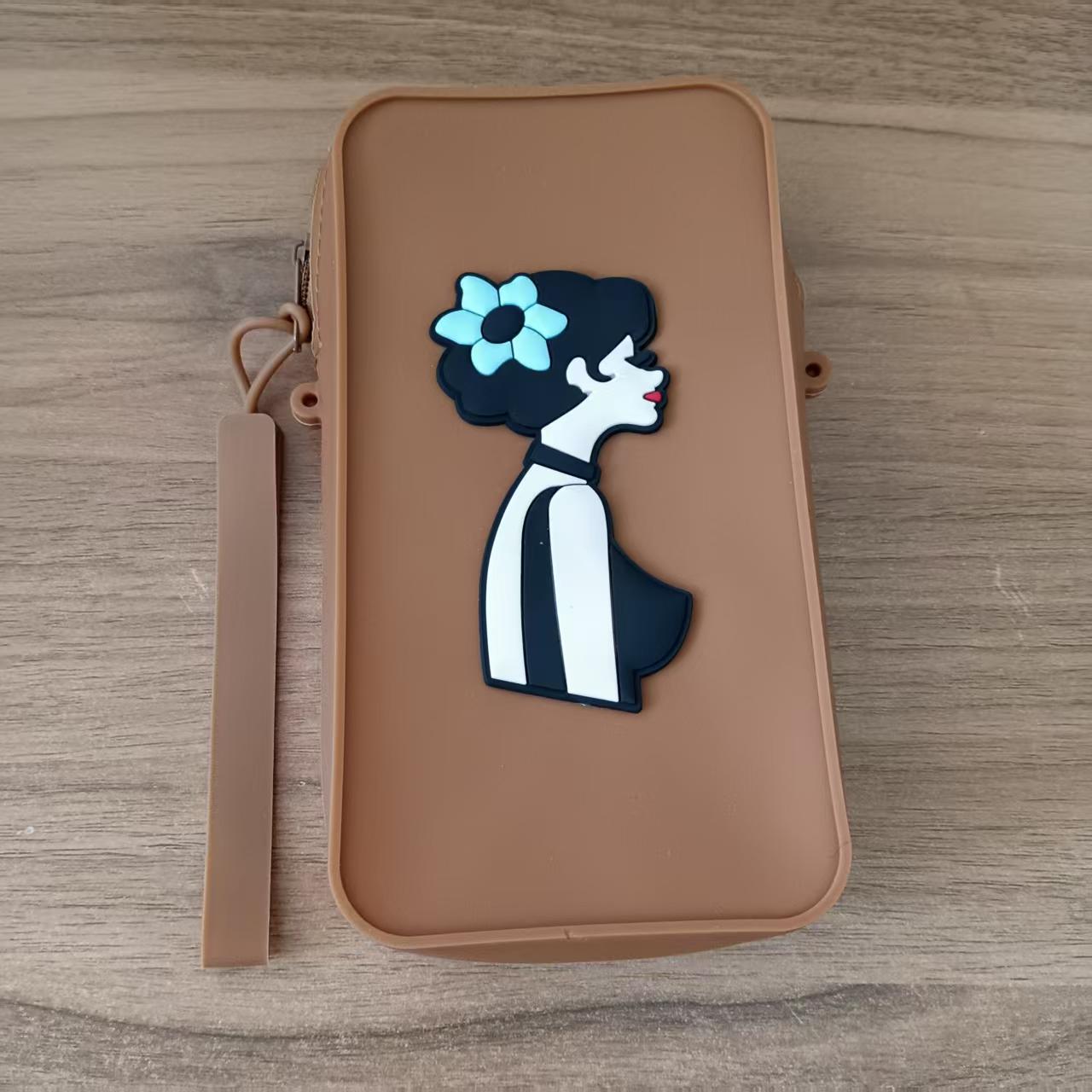 Silikon-Handytasche, Cartoon-Umhängetasche, tragbare Geldbörse, niedliche Mini-Schultertasche für Schülerinnen, Stress-Relief-Bubble-Tasche