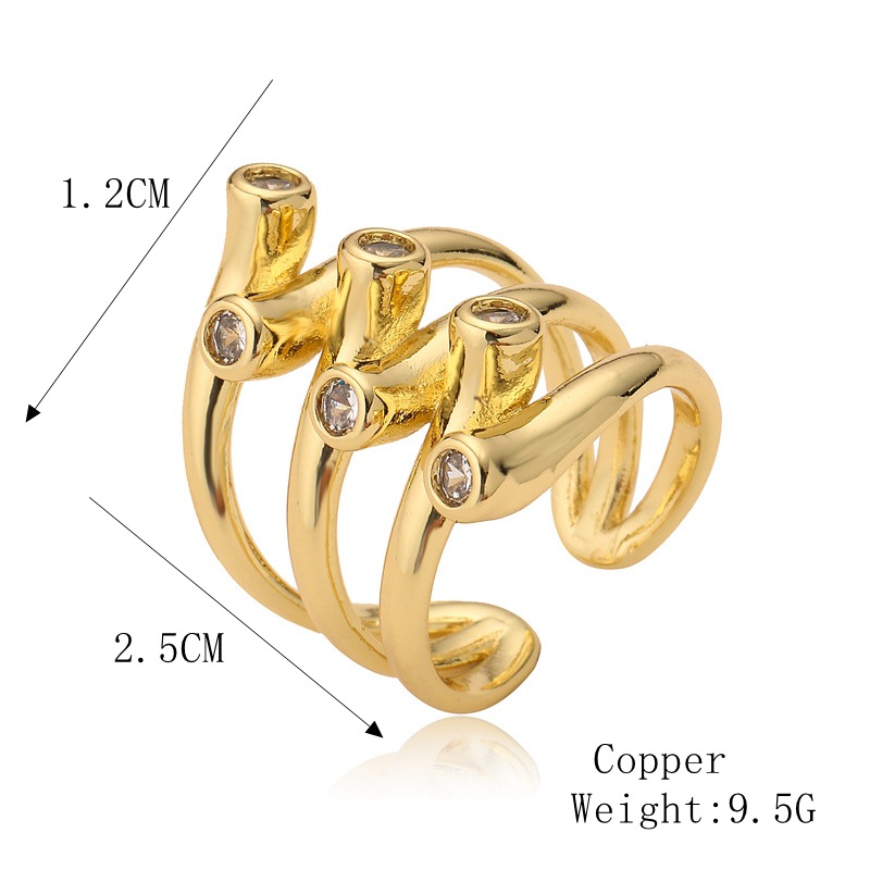 15g Weight Zircon Inlay Material Open Rings Classification Adjustable Ring Size 1 Piece Quantity Casual, Outdoor, Shopping Occasion Copper Material Heart Shape Pattern Women's Gender Inlay Design Basic, Modern Style, Classic Style Style Copper Basic Modern Style Classic Style Inlay Heart Shape Zircon Open Rings 6