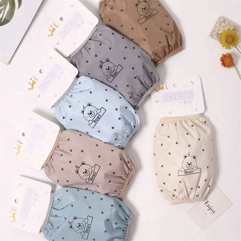 Franela impermeable bordada cocina del bebé de los hombres de las mujeres largo oversleeve mangas de la mano de los niños al por mayor estudiante Otoño e Invierno