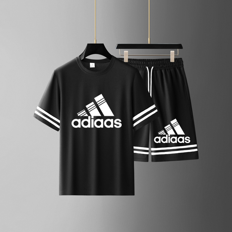 New Foreign Trade Style Clover-Patterned Summer Waffle Knit Sports Casual Loose Breathable Suit, Direct from Manufacturer