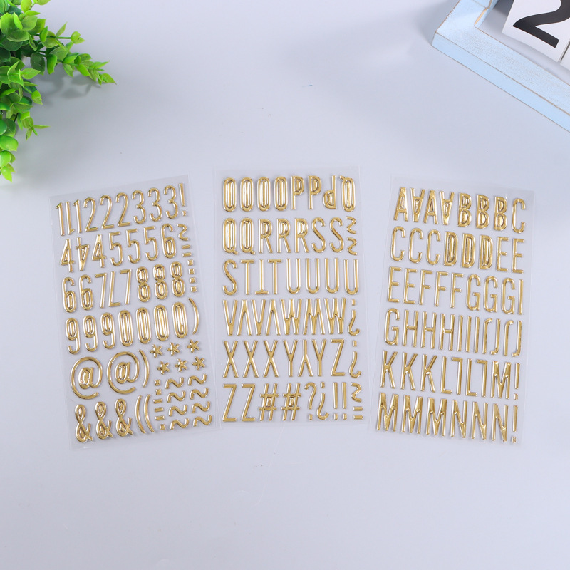 Customized Airplane Box Sealing Stickers, 3D Embossed Gold Foil Special-Shaped Stickers, Journal Accessories
