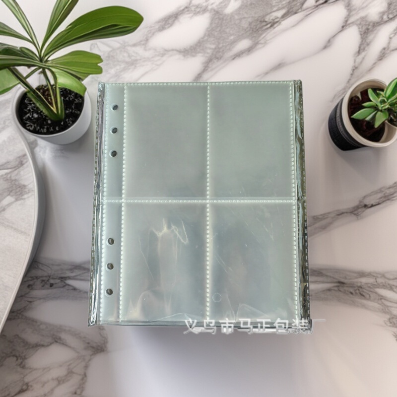 A5 Card Binder Loose-Leaf Notebook with 6 Holes and 4 Grid Pages, Photo Album for Collecting Star Photos, Small Card Storage, Polaroid Dy A5 Card Binder Loose-Leaf Notebook with 6 Holes and 4 Grid Pages, Photo Album for Collecting Star Photos, Small Card Storage, Polaroid Dy