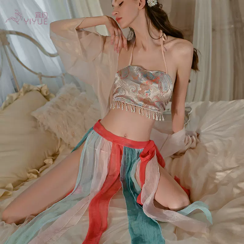 宜约情趣内衣性感异域风情挂珠古风汉服国潮制服诱惑扮演套装1215