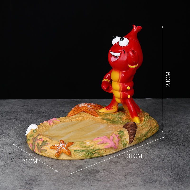 접시없는 노란색 바닥 가재