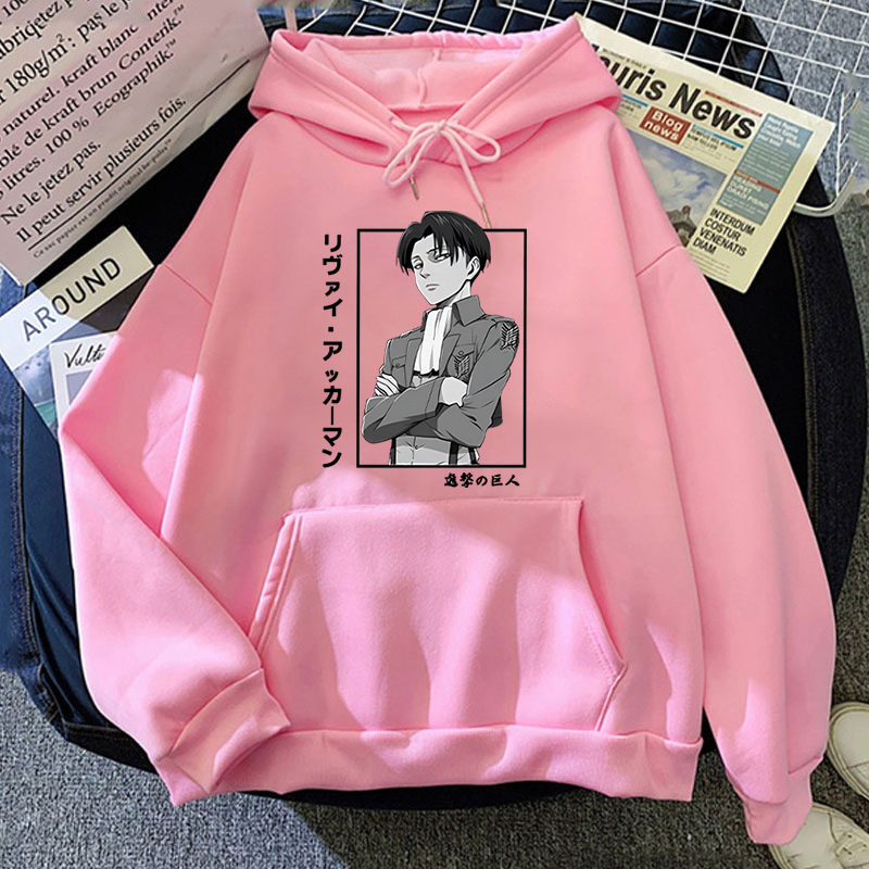 New Fashion Anime Levi Ackerman Printing Hoodies Unisex