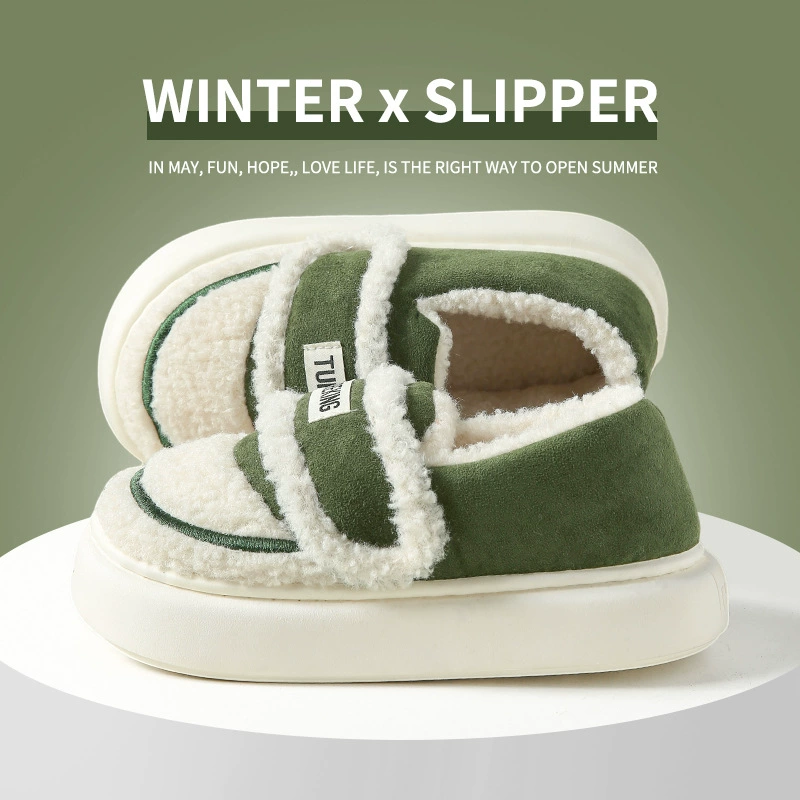 Хлопковые туфли с корнем зимой теплые на открытом воздухе