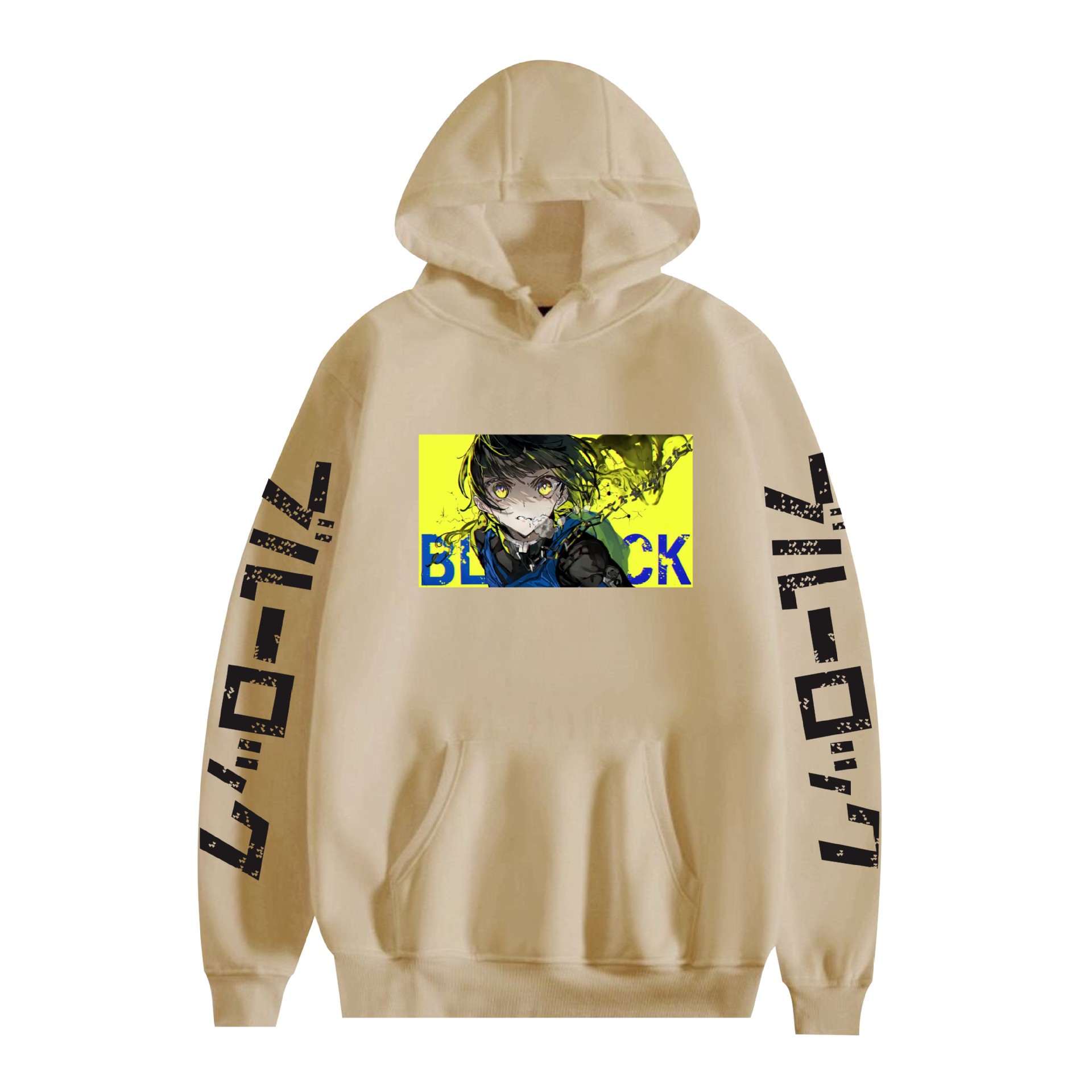 Transfronterizo nuevo estilo BLUE LOCK azul prisión animación periférico hombre suéter con capucha suelto suéter casual mujer