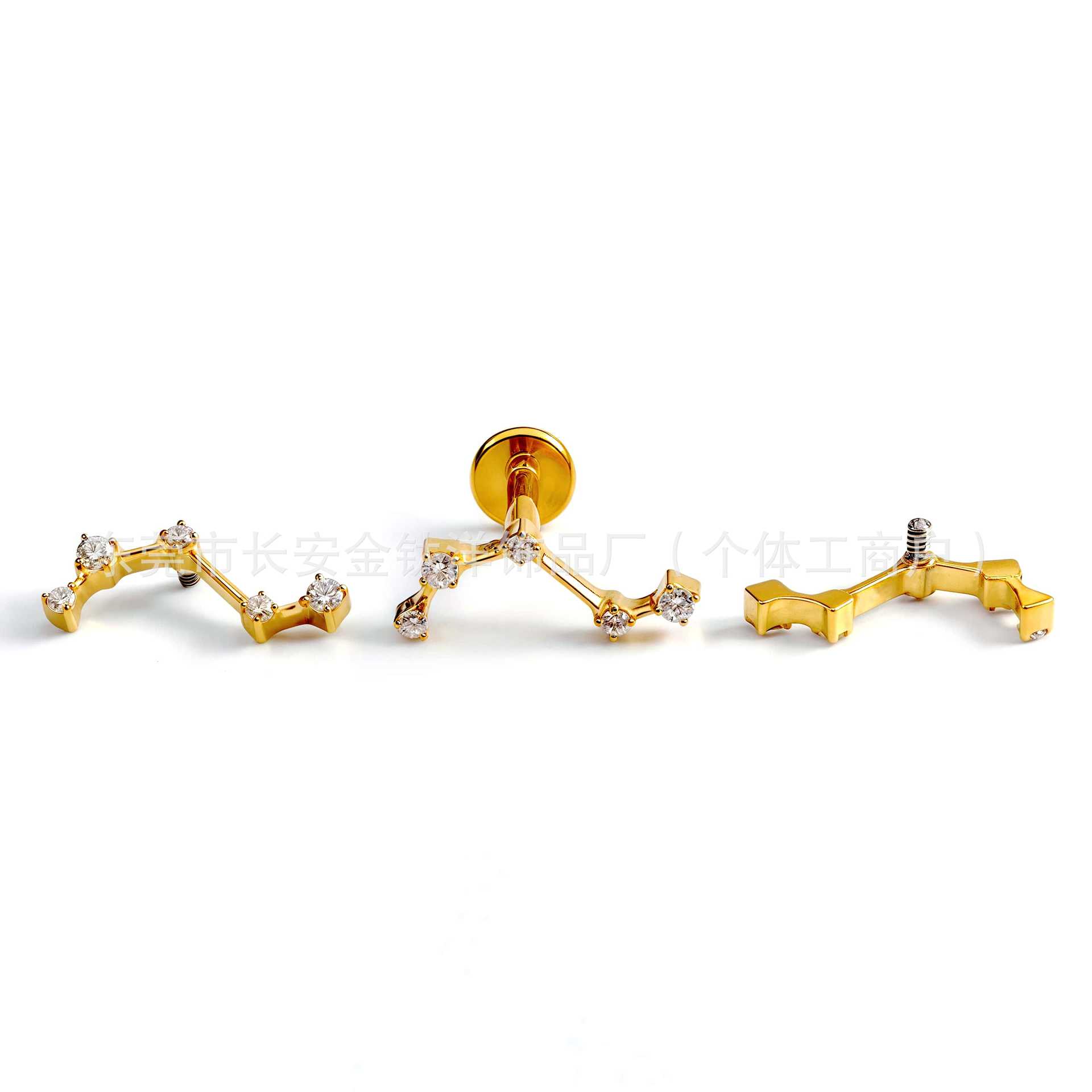 Pointed titanium steel lip stud product view