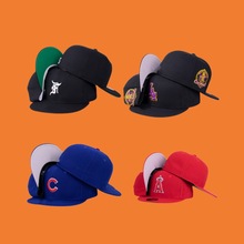 帽峰爆平檐帽美式棒球联盟棒球帽新款街舞嘻哈帽子全封闭帽滑板帽